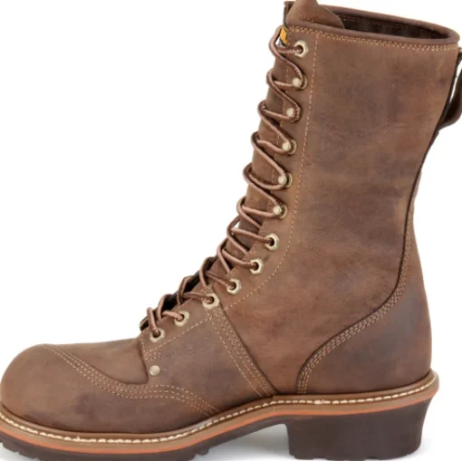 Carolina Men's Linesman 10" Comp Toe WP Work Boot - Brown - CA1904