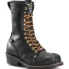 Carolina Men's Linesman 10" Steel Safety Toe USA Made Work Boot - Black - 1905