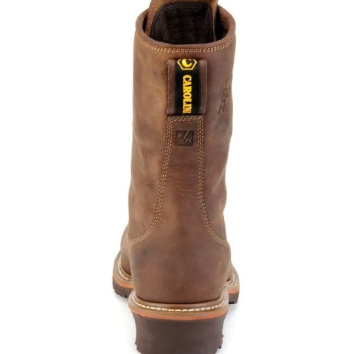 Carolina Men's Linesman 10" Soft Toe WP Slip Resist Work Boot -Brown- CA904