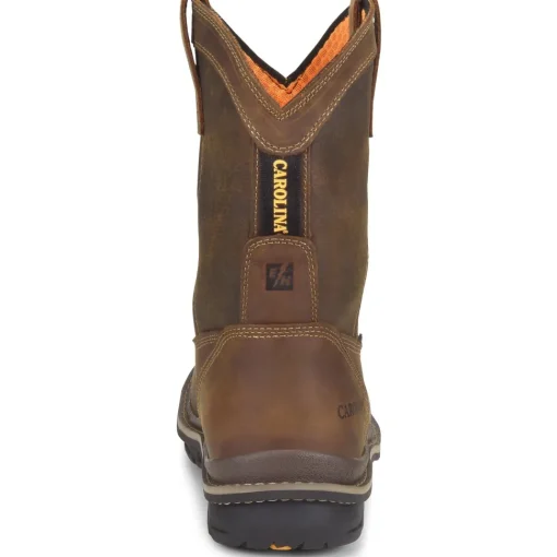 Carolina Men's Mandrel 10" Comp Toe WP Wellington Work Boot- Brown - CA6558