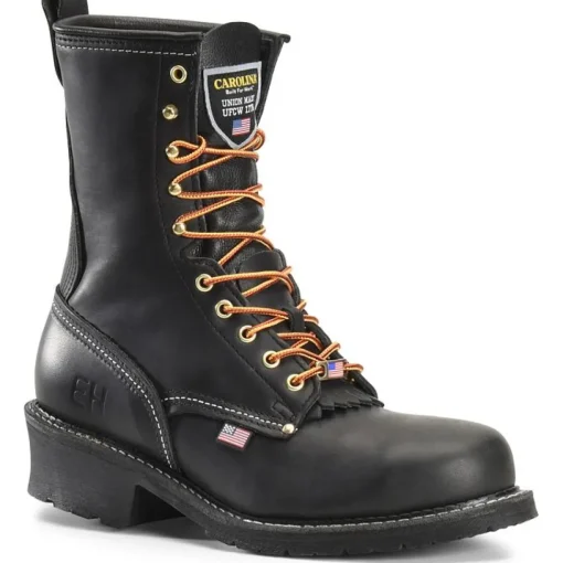 Carolina Men's Maple 9" USA Made Work Boot - Black - 922