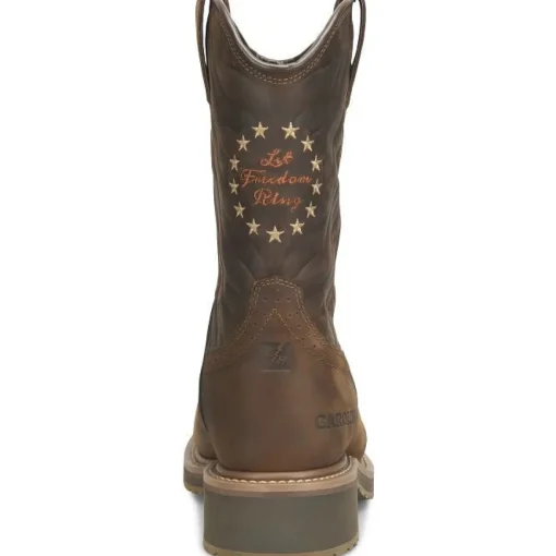 Carolina Men's Pipeline 10" Comp Toe WP Roper Work Boot -Brown- CA8541