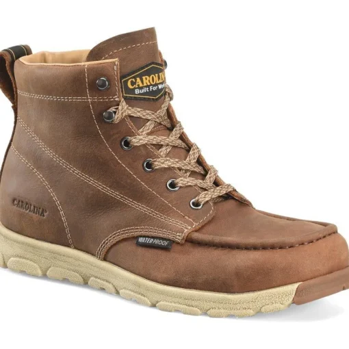 Carolina Men's S-117 Alum Toe Moc Toe WP LW Work Boot - Brown - CA5575