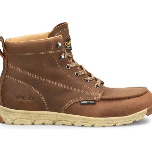 Carolina Men's S-117 Alum Toe Moc Toe WP LW Work Boot - Brown - CA5575