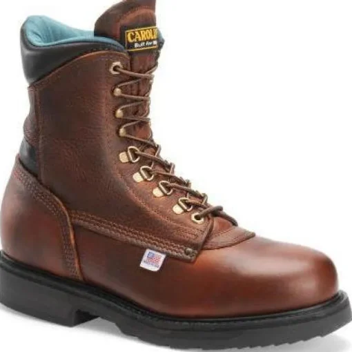 Carolina Men's Sarge Hi USA Made 8" Stl Toe Work Boot Amber Gold -1809