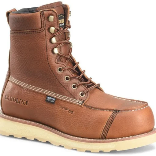 Carolina Men's Staple Gun 8" Carbon Comp Toe WP Work Boot -Tan- CA7571
