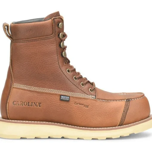 Carolina Men's Staple Gun 8" Carbon Comp Toe WP Work Boot -Tan- CA7571