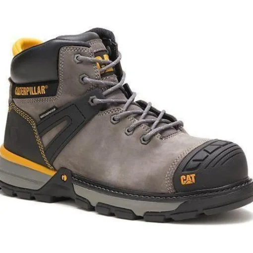 CAT Men's Excavator Superlite Nano Toe WP Work Boot - Pewter - P91197