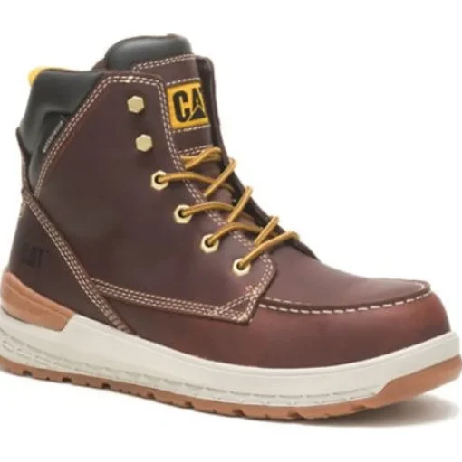 Cat Men's Impact Waterproof Carbon Comp Toe Work Boot - Brown - P91402