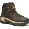 CAT Men's Invader Comp Toe Waterproof Hiker Work Boot -Coffee- P91541