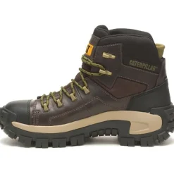 CAT Men's Invader Comp Toe Waterproof Hiker Work Boot -Coffee- P91541