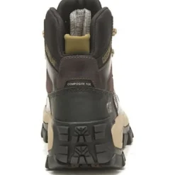 CAT Men's Invader Comp Toe Waterproof Hiker Work Boot -Coffee- P91541