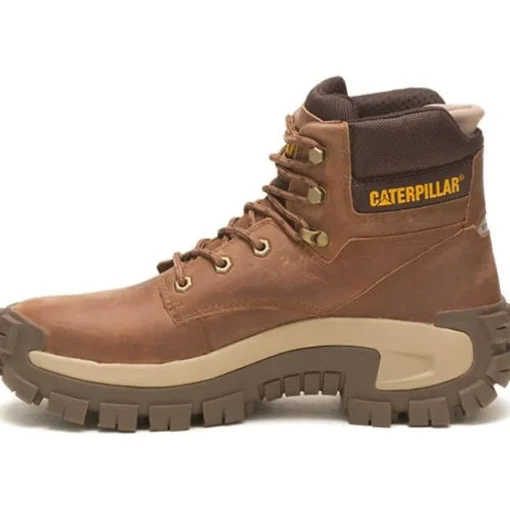 CAT Men's Invader Hi Steel Toe Slip Resist Work Boot -Mushroom- P91596