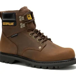 Cat Men's Second Shift Soft Toe WP Slip Resist Work Boot -Brown- P51086