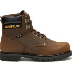 Cat Men's Second Shift Soft Toe WP Slip Resist Work Boot -Brown- P51086