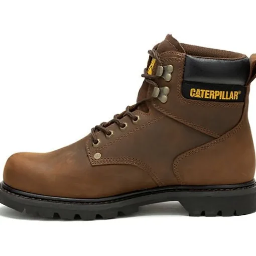Cat Men's Second Shift Soft Toe WP Slip Resist Work Boot -Brown- P51086