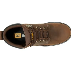 Cat Men's Second Shift Soft Toe WP Slip Resist Work Boot -Brown- P51086