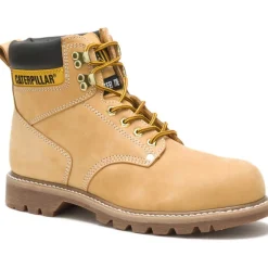 CAT Men's Second Shift Steel Toe Work Boot - Honey Nubuck - P89162