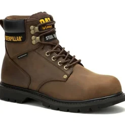 Cat Men's Second Shift Steel Toe WP Slip Resist Work Boot -Brown- P91660
