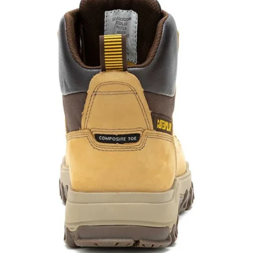 Cat Men's Threshold Rebound Comp Toe WP Work Boot- Honey- P91713