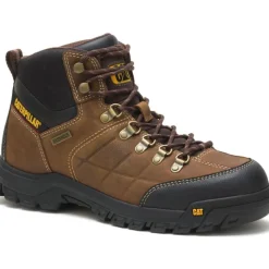 CAT Men's Threshold Waterproof Work Boot - Real Brown - P74128