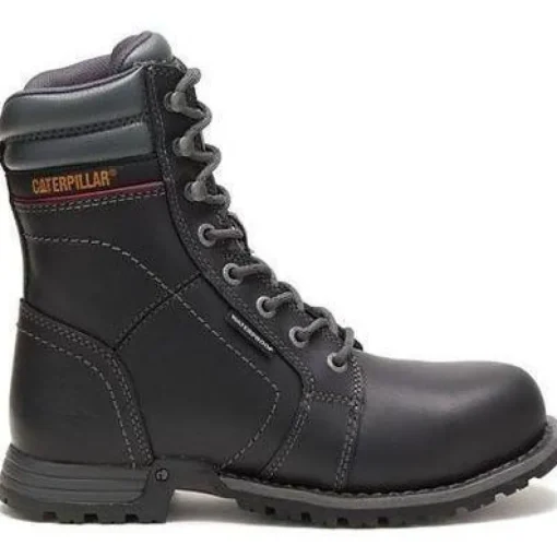 CAT Women's Echo Steel Toe WP Rubber Outsole Work Boot - Black - P90899