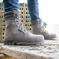 CAT Women's Echo Waterproof Steel Toe Work Boot - Grey - P90565