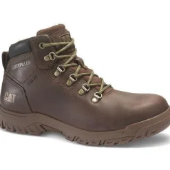 CAT Womens Mae Steel Toe Waterproof Work Shoe - Brown - P91011