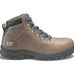 CAT Womens Mae Steel Toe Waterproof Work Shoe - Brown - P91012