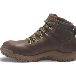 CAT Womens Mae Steel Toe Waterproof Work Shoe - Brown - P91011