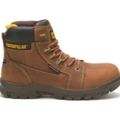 CAT Women's Resorption Waterproof Comp Toe Work Boot - Brown - P91392