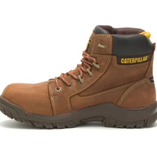 CAT Women's Resorption Waterproof Comp Toe Work Boot - Brown - P91392
