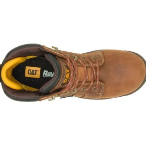 CAT Women's Resorption Waterproof Comp Toe Work Boot - Brown - P91392