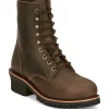 Chippewa Men's Classic 2.0 8" Comp Toe Lace Up Work Boot -Brown- NC2091
