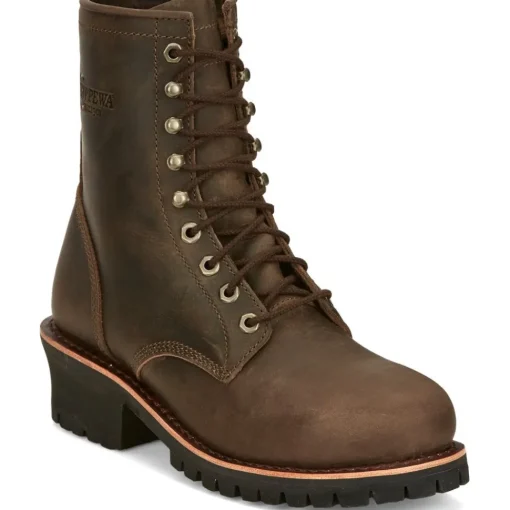 Chippewa Men's Classic 2.0 8" Comp Toe Lace Up Work Boot -Brown- NC2091