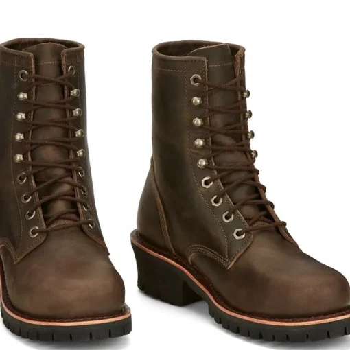 Chippewa Men's Classic 2.0 8" Comp Toe Lace Up Work Boot -Brown- NC2091