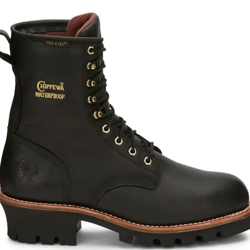 Chippewa Men's Paladin 8" Soft Toe WP Logger Work Boot- Brown - 73100