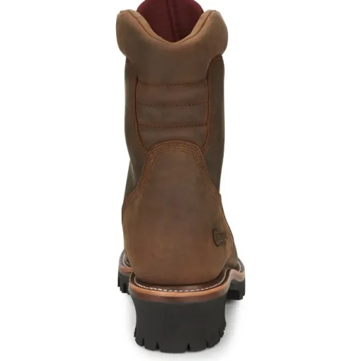 Chippewa Men's Super Dna 9" Steel Toe WP Lace Up Work Boot -Brown- 59407