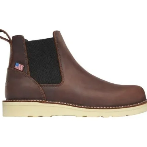 Danner Bull Run Chelsea 6 Inch Work Boots - Men's Soft Toe Wedge - 15481