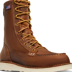 Danner Men's Bull Run 8" Moc Toe USA Made Wedge Work Boot - Tobacco - 15541