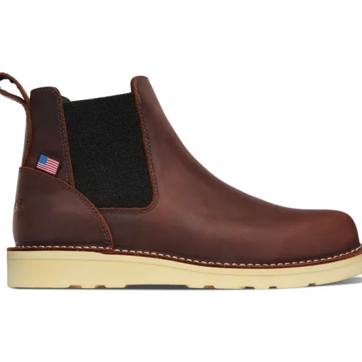 Danner Men's Bull Run 6" Steel Toe Chelsea Work Boot -Brown- 15484