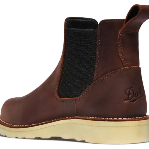 Danner Men's Bull Run 6" Steel Toe Chelsea Work Boot -Brown- 15484