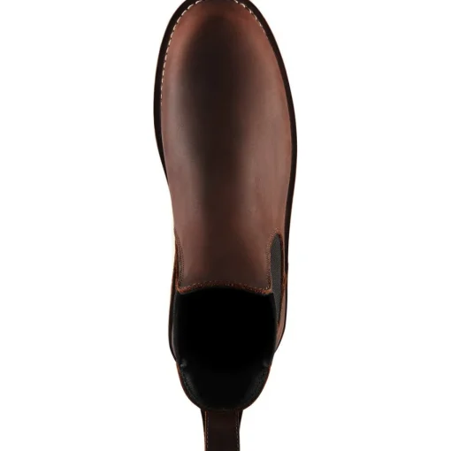 Danner Men's Bull Run 6" Steel Toe Chelsea Work Boot -Brown- 15484