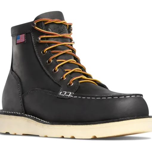 Danner Men's Bull Run USA Made 6" Moc Steel Toe Wedge Work Boot Black 15569