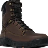 Danner Men's Caliper 8" Aluminum Toe WP Lace Up Work Boot - Brown - 19459