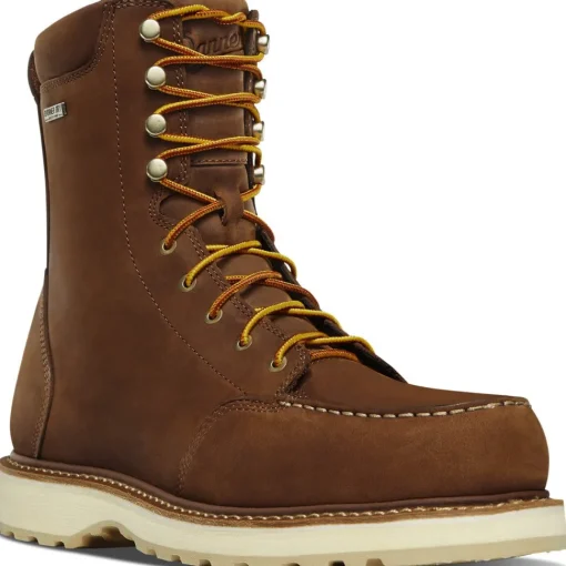 Danner Men's Cedar River 8" WP Alumi Moc Toe Work Boot -Brown- 14303