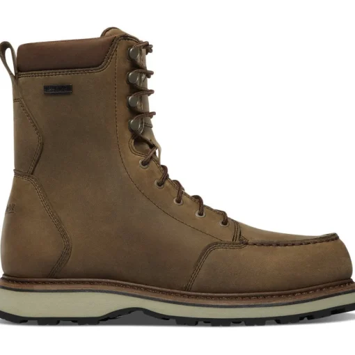 Danner Men's Cedar River 8" Moc Toe WP Hunt Work Boot -Brown- 14304