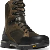 Danner Men's Crucial 8" Plain Toe Waterproof Work Boot- Brown - 15862