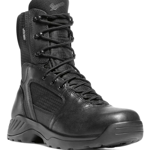 Danner Men's Kinetic 8" Side Zip Waterproof Duty Boot - Black - 28012