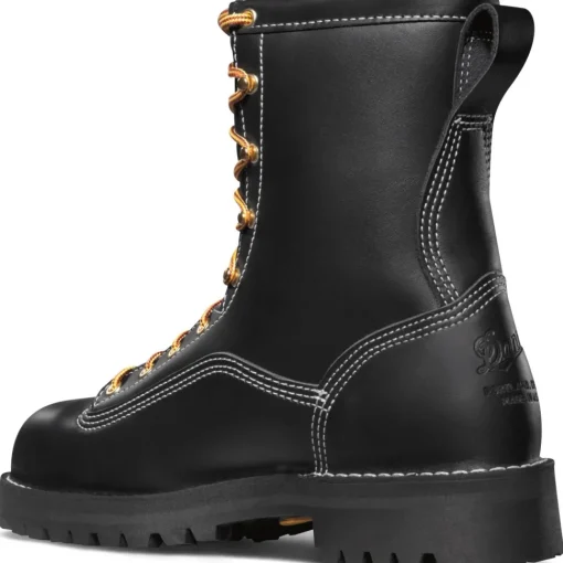 Danner Men's Rain Forest USA Made 8" Soft Toe WP Work Boot Black 11500